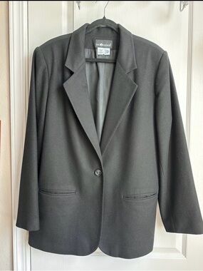 Sag Harbor Black Single-Button Women's Blazer